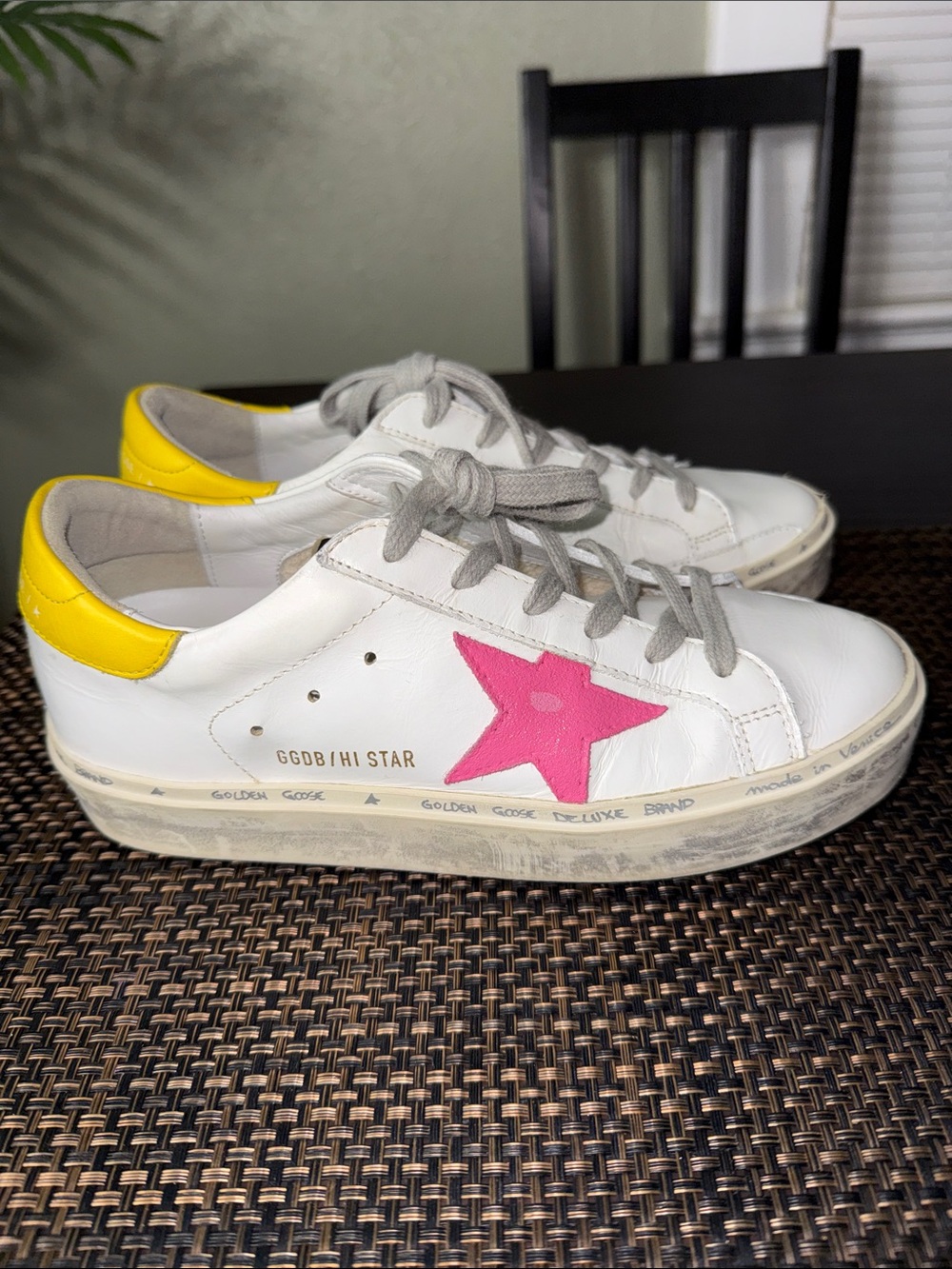 Golden Goose Hi Star Leather Sneakers